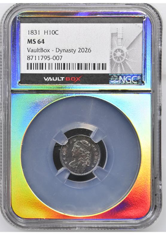 1831 H10C NGC MS64 TONER FRONT
