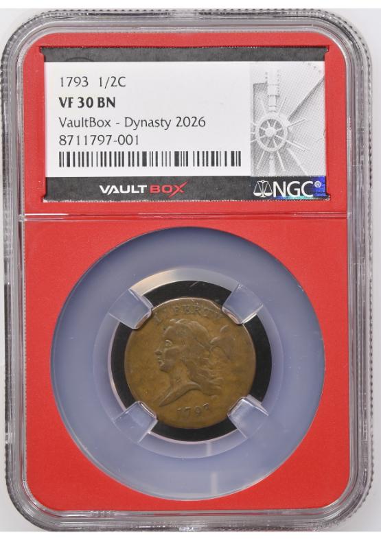 1793 1/2C NGC VF30BN FRONT