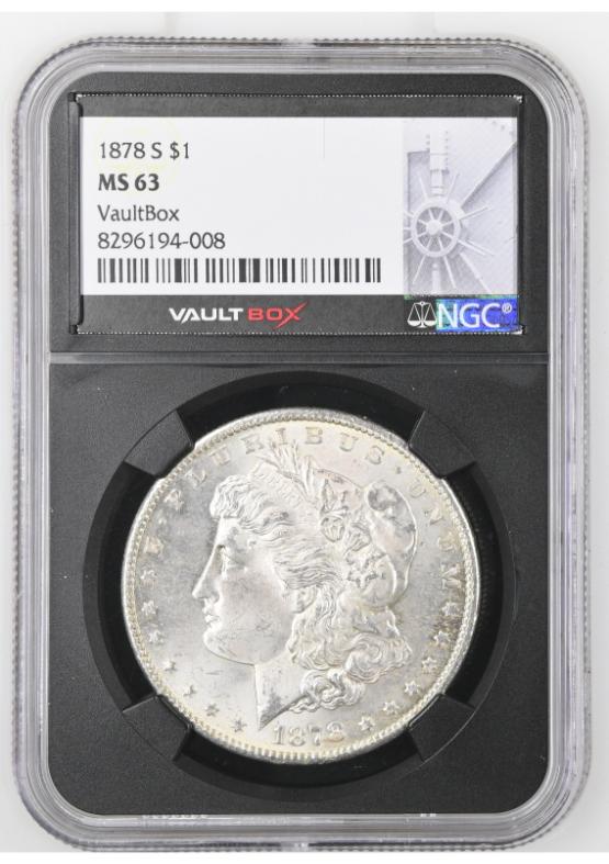 1878-S $1 NGC MS63 FRONT