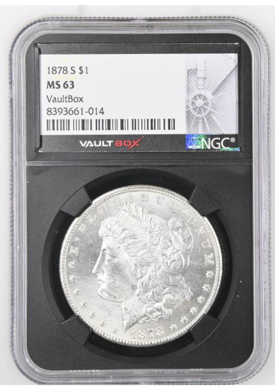 1878-S $1 NGC MS63 FRONT
