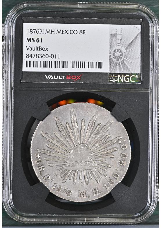 1876PI MH MEXICO 8R NGC MS61 FRONT