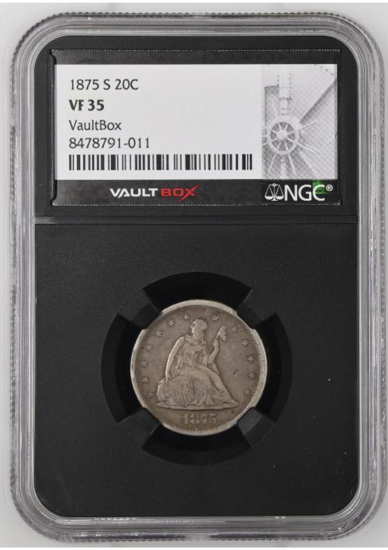1875-S 20C NGC VF35 FRONT