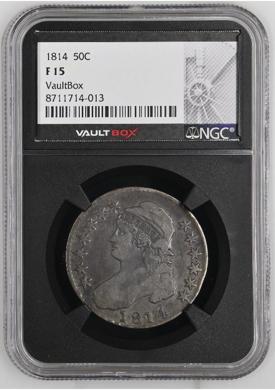 1814 50C NGC F15 FRONT