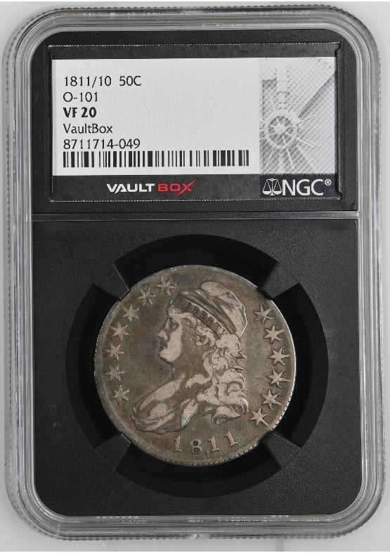 1811/10 50C O-101 NGC VF20 FRONT