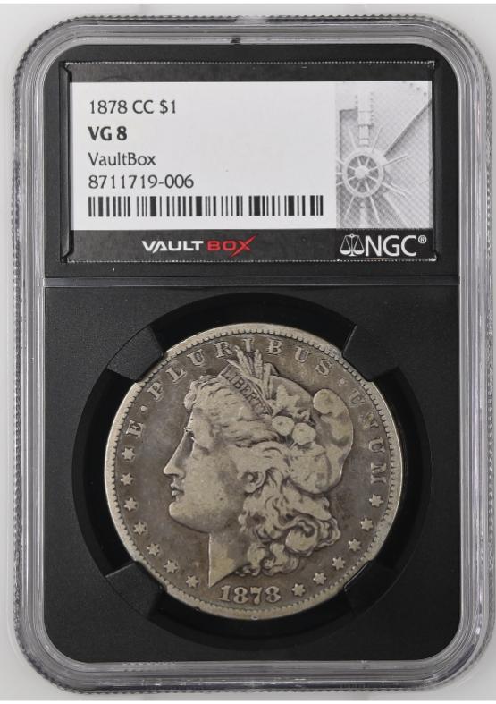 1878-CC $1 NGC VG8 FRONT