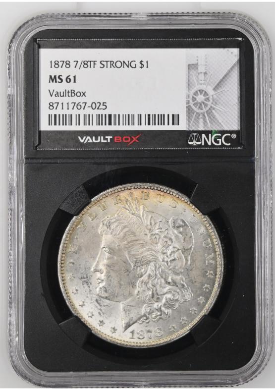 1878 7/8TF STRONG $1 NGC MS61 FRONT