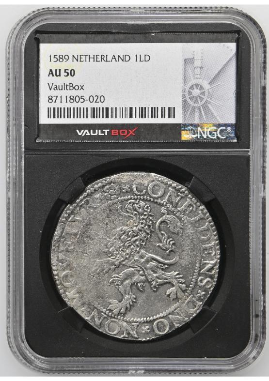 1589 NETHERLAND 1LD NGC AU50 FRONT