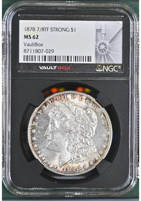 1878 7/8TF STRONG $1 NGC MS62 FRONT