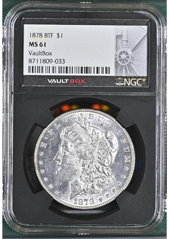 1878 8TF $1 NGC MS61 FRONT