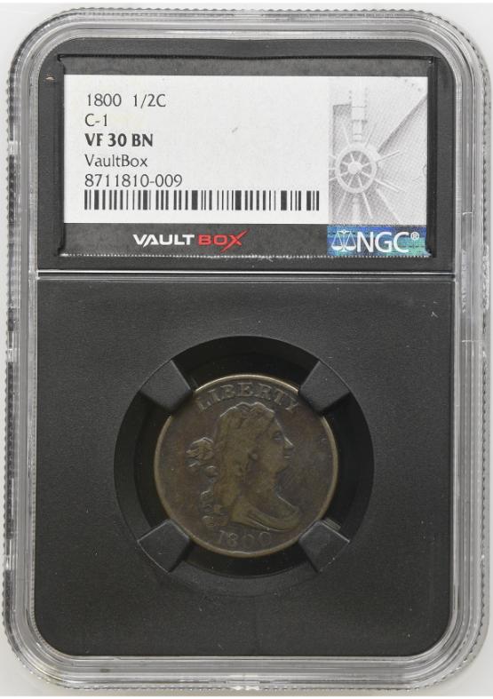1800 1/2C C-1 NGC VF30BN FRONT