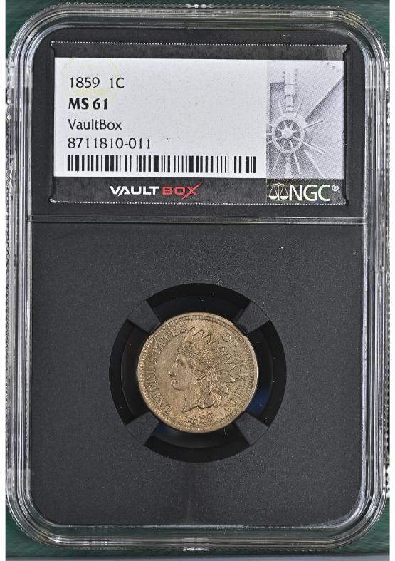 1859 1C NGC MS61 FRONT