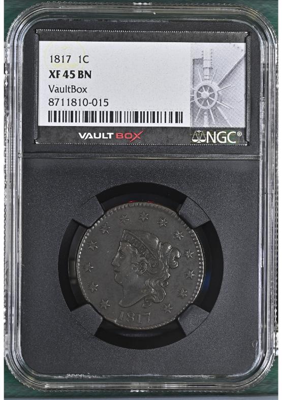 1817 1C NGC XF45BN FRONT