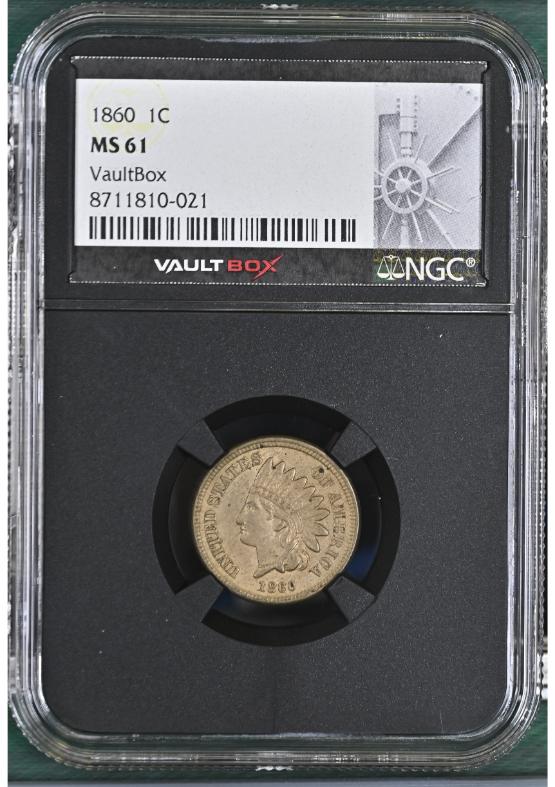 1860 1C NGC MS61 FRONT