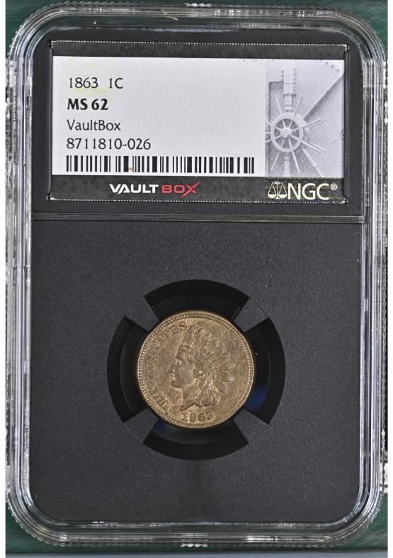 1863 1C NGC MS62 FRONT