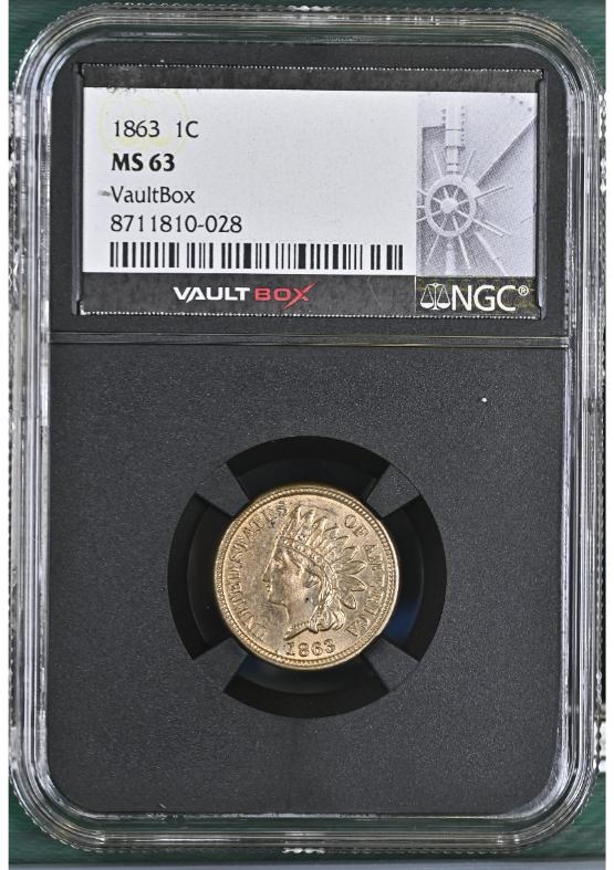1863 1C NGC MS63 FRONT