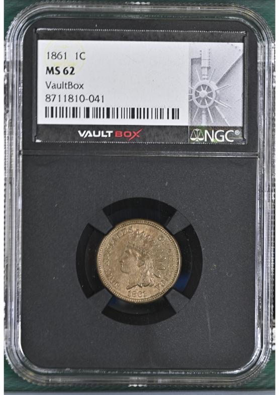 1861 1C NGC MS62 FRONT