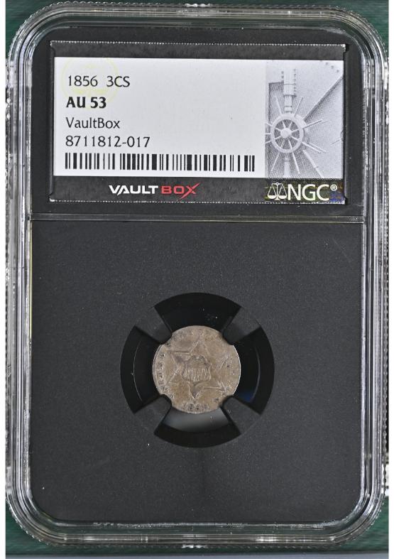1856 3CS NGC AU53 FRONT