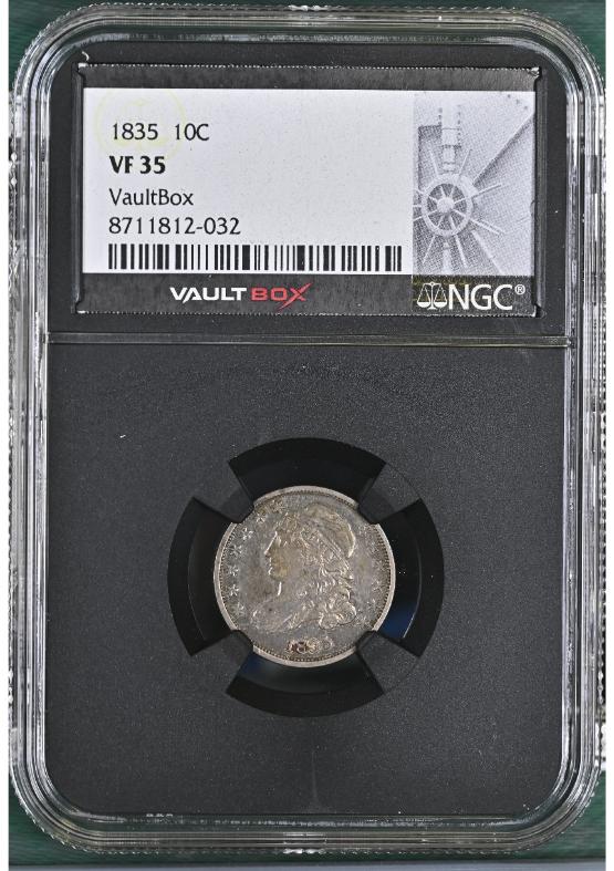 1835 10C NGC VF35 FRONT