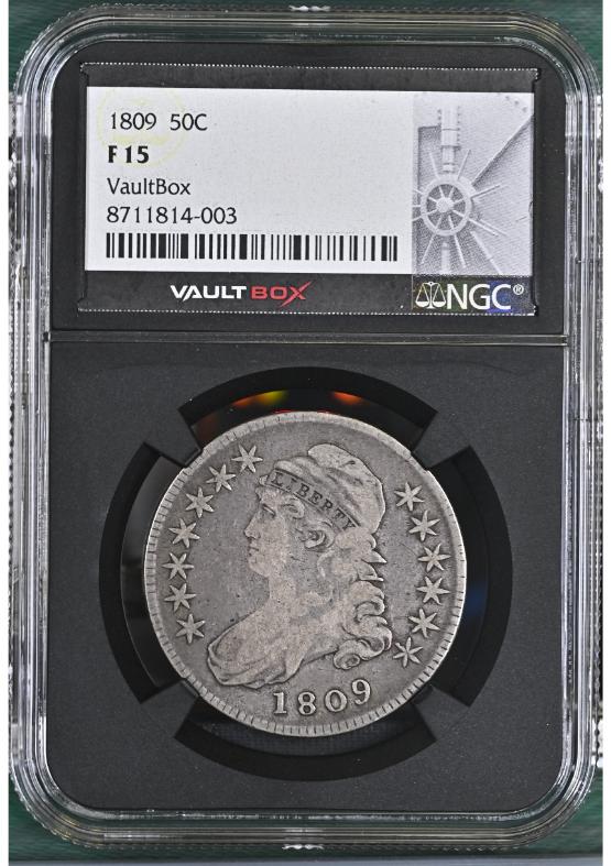 1809 50C NGC F15 FRONT