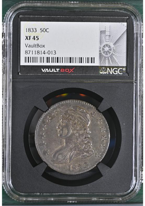 1833 50C NGC XF45 FRONT