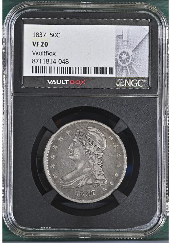 1837 50C NGC VF20 FRONT