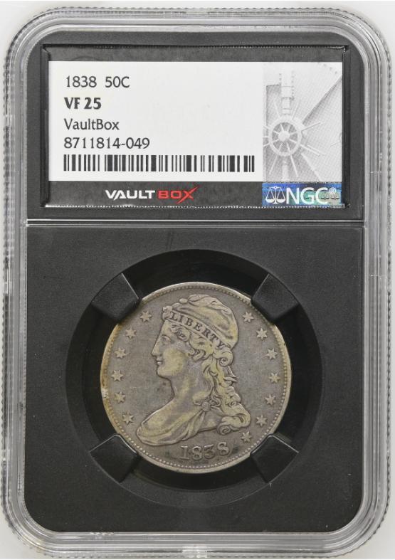 1838 50C NGC VF25 FRONT