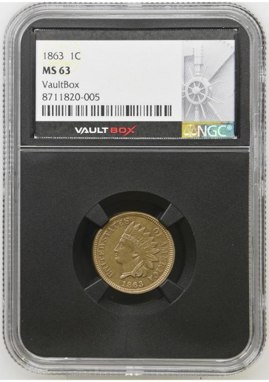 1863 1C NGC MS63 FRONT
