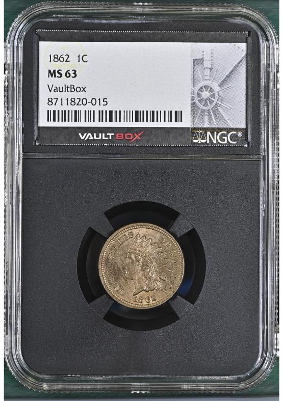 1862 1C NGC MS63 FRONT