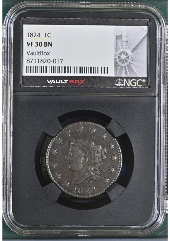 1824 1C NGC VF30BN FRONT
