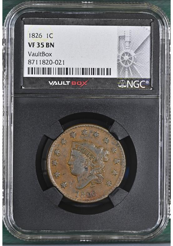 1826 1C NGC VF35BN FRONT