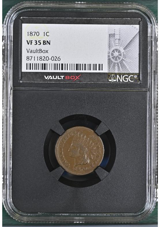 1870 1C NGC VF35BN FRONT