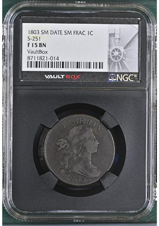 1803 SM DATE SM FRAC 1C S-251 NGC F15BN FRONT