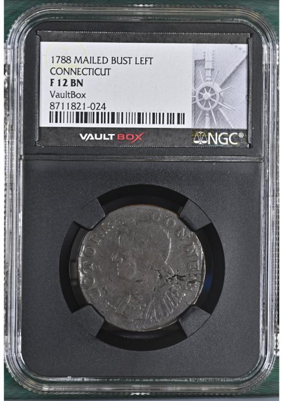 1788 MAILED BUST LEFT CONNECTICUT NGC F12BN FRONT