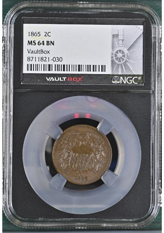 1865 2C NGC MS64BN FRONT