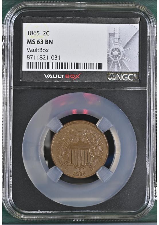 1865 2C NGC MS63BN FRONT