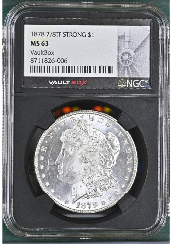 1878 7/8TF STRONG $1 NGC MS63 FRONT