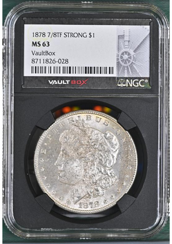 1878 7/8TF STRONG $1 NGC MS63 FRONT