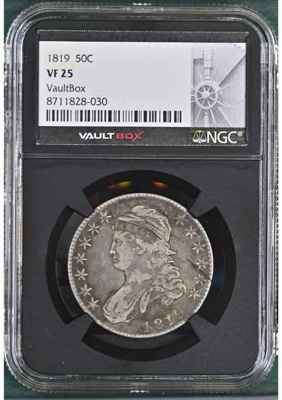 1819 50C NGC VF25 FRONT