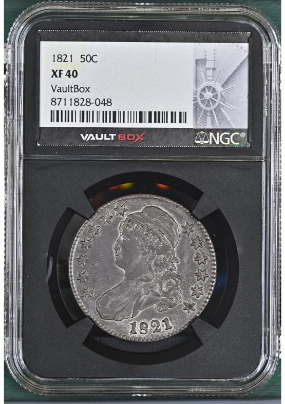1821 50C NGC XF40 FRONT