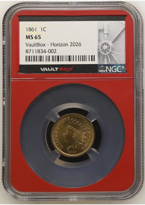 1861 1C NGC MS65 FRONT