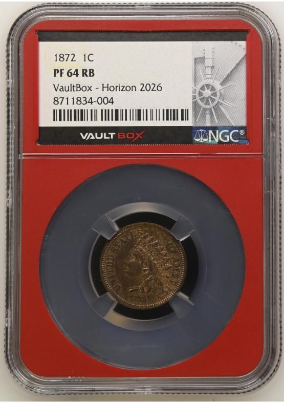 1872 1C NGC PF64RB FRONT
