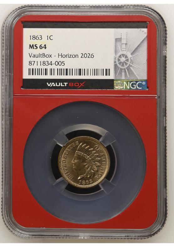 1863 1C NGC MS64 FRONT