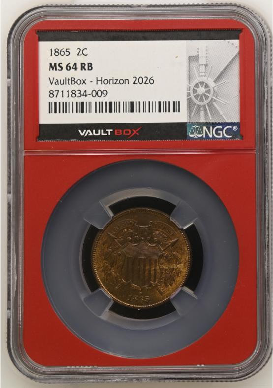 1865 2C NGC MS64RB FRONT