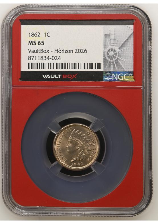 1862 1C NGC MS65 FRONT