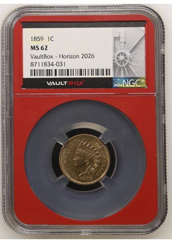 1859 1C NGC MS62 FRONT
