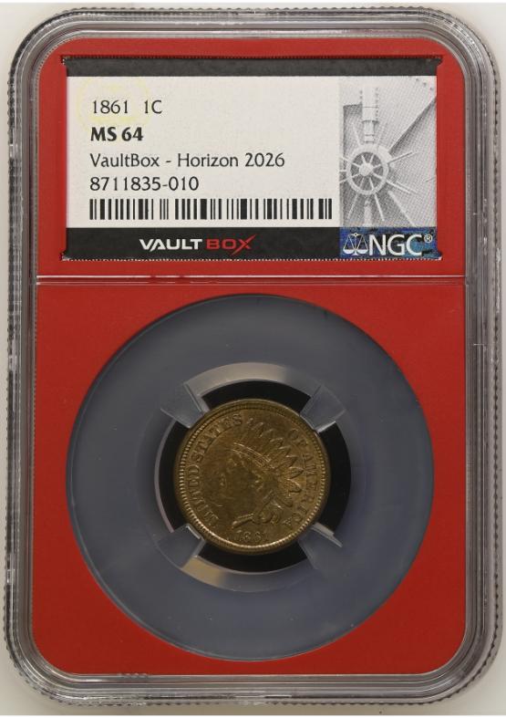 1861 1C NGC MS64 FRONT
