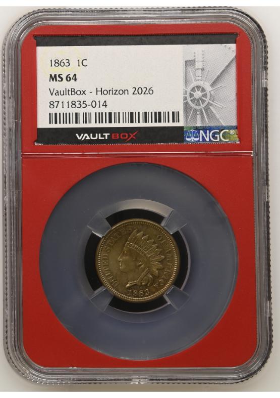 1863 1C NGC MS64 FRONT