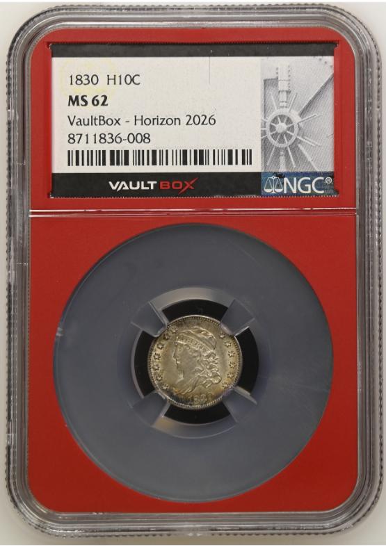 1830 H10C NGC MS62 FRONT