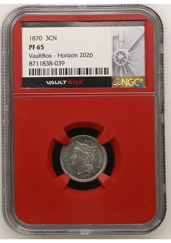 1870 3CN NGC PF65 FRONT