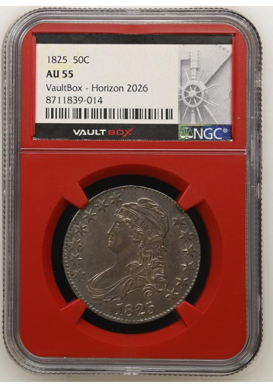 1825 50C NGC AU55 FRONT